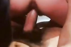 Hot classic porn with alluring shaggy brunette hair slut