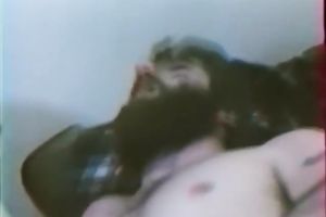 Brunette classic cutie gives head and bows over on the sofa