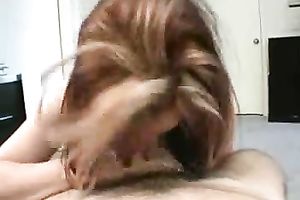 My excited European amateur wife giving me a good oral job on POV