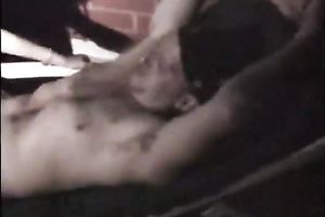 Juicy golden-haired teen is horny about getting sandwiched by two men