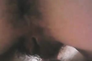 My French non-professional girlfriend riding me with her curly fur pie