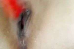 Spreading legs apart slutty breasty chick in nylons begins masturbating