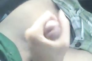 My girlfriend is giving me a cook jerking during a road travel