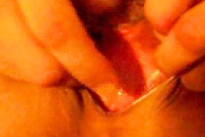 Nasty aged hotwife shows off her moist strong cunt during the time that film her closeup