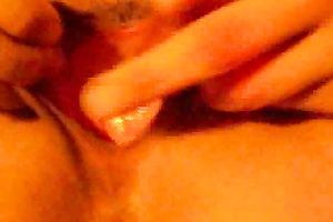 Nasty aged hotwife shows off her moist strong cunt during the time that film her closeup