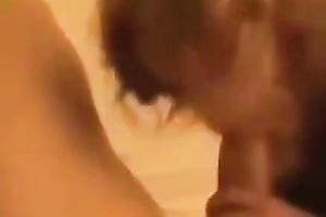 Tempting blond hottie gives me head and then we fuck missionary style