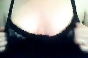 Slutty anonymous girl demonstrates her juicy knockers