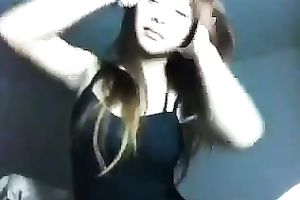 Alluring cute and sweet web camera Asian gal flashed her gorgeous tits