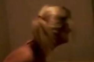 Blonde slender cheating wife of my buddy gave him a proper oral-service for cum