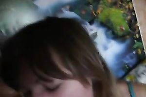 Light haired dilettante girlie sucked my buddy's unbending sloppy big schlong