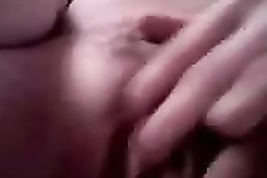 My nasty British girlfriend fingers her taut bushy quim on selfie