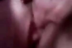 My nasty British girlfriend fingers her taut bushy quim on selfie