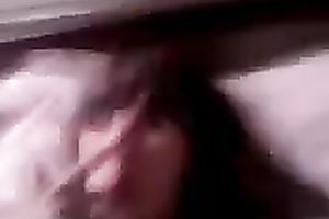 My nasty British girlfriend fingers her taut bushy quim on selfie