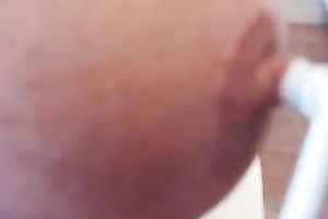 My tempting breasty girlfriend pleases herself with electric toothbrush