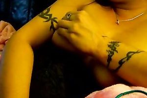 Dirty-minded dilettante MILFie flashes her large boobies on web camera