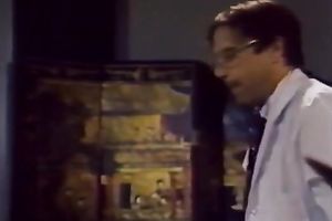 Happy dude jizzes on her boobs and then licks her cum-hole