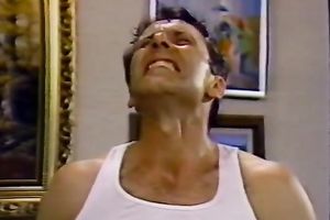 Happy dude jizzes on her boobs and then licks her cum-hole