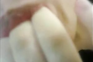Horny Korean girlfriend fingering her soaking muff in arousing solo movie scene