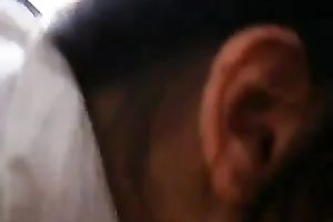 Wondrous black haired slutty wife gives a terrific oral job to me