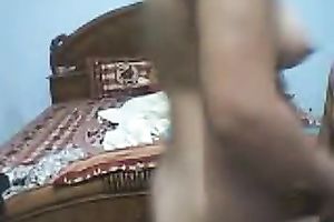 Busty non-professional hotwife gives head to her husband on webcam