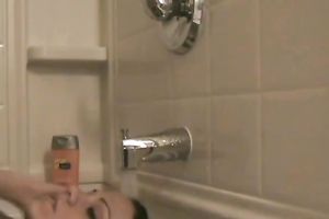 Brunette skanky legal age teenager girlfriend in the baths bare