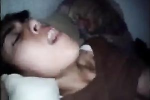 Submissive Indian legal age teenager girlfriend eats my shlong on the couch