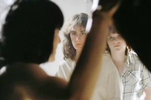 Sexy a blond chick got her tight and new looking muff team-fucked hard