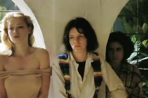 Sexy a blond chick got her tight and new looking muff team-fucked hard