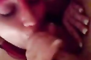 Barely legal pink haired prostitute sucks my junk like a pro