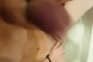 Hot and cute legal age teenager wench in the bathroom desires to engulf 2 rods