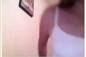 Cute livecam svelte brunette hair girlie played with tits and her own cunt