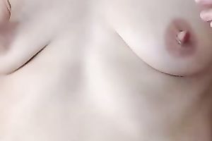 Kinky golden-haired mamma pushing juicy pussy with large marital-device