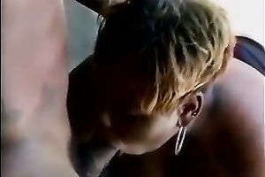 She sucked that bulky thick schlong in her bedroom