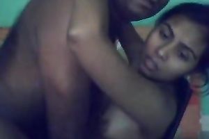 Sizzling sexy and tiny Indian youthful white women team-fucked in front of livecam