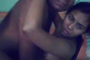 Sizzling sexy and tiny Indian youthful white women team-fucked in front of livecam