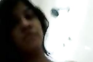 Busty quite gorgeous non-professional lusty dark brown plays with her natural mambos