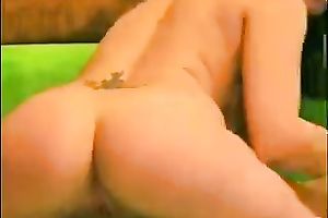 Awesome disrobe show from my whorish girlfriend on live camera as that babe rubs her cookie