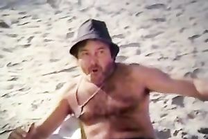 Awesome group sex on the beach with slim and lascivious golden-haired women