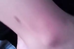 My paramour shows her pedicured feet to me and gives me a footjob