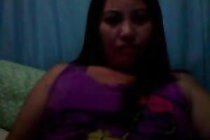 Amateur corpulent livecam woman was rubbing her strong twat a bit