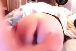 German livecam stud was fingering his wicked lady's butthole properly