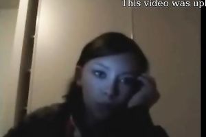 Teen flashes her bumpers in a black room on web web camera to her BF