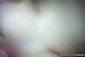 Disgusting giant breasted bulky brunette hair works on dong in inactive mode