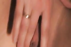 My dear BBC slut Monika entertains herself by fingering her love tunnel