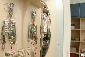 Sweet hot miniature Asian honey dresses up in her college uniform