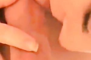 Brunette sweetheart sucked my friend's meaty schlong like a real pro