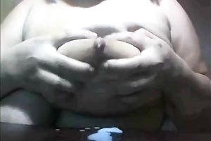 Wondrous amateur brunette hair mother I'd like to fuck milked her own big swollen boobies