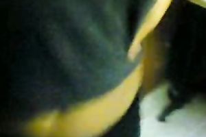 Lovey and captivating office black cock sluts flashing her small goodies