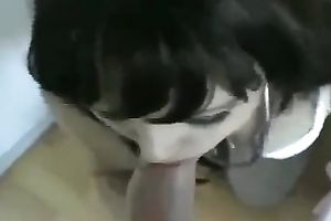 She gives me oral stimulation with chocolate cream