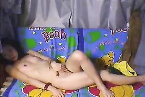 Naughty web camera hottie from Hong Kong teases with her in nature's garb body